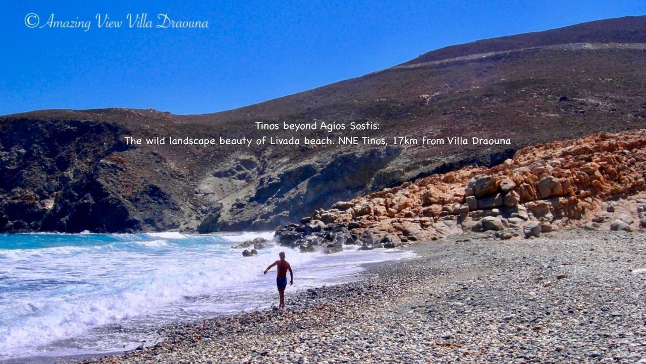 Amazing View Villa Draouna, Agios Sostis, Tinos Agios Sostis  Exterior photo